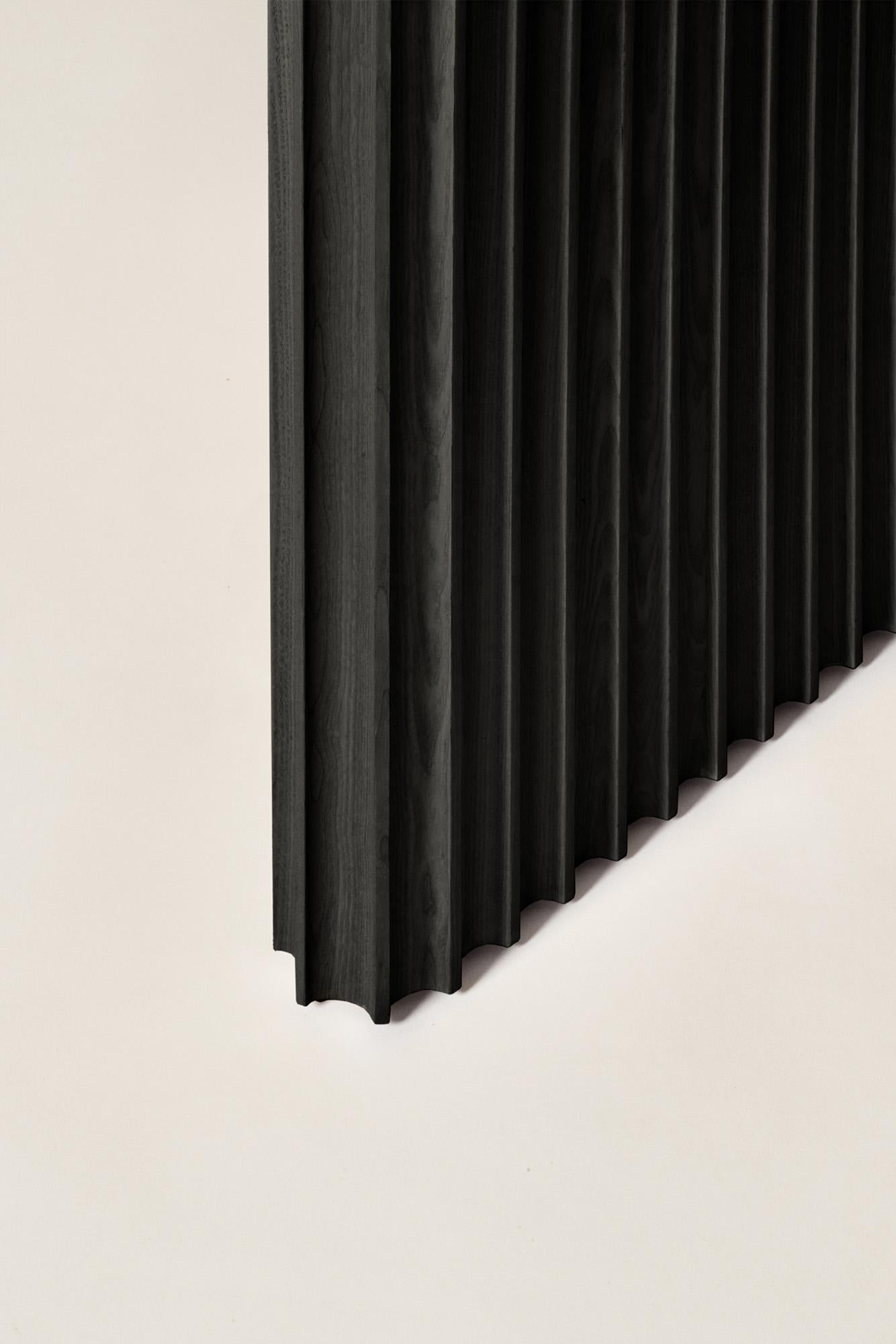 Basalto Solid Wood Table, Ash in Handmade Black Finish, Contemporary In New Condition For Sale In Cadeglioppi de Oppeano, VR