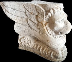 Socle en pierre en forme de lion ailé - XVIe siècle, Italie, Renaissance