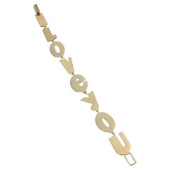 Basch Bracciale I LOVE U in oro giallo 14k