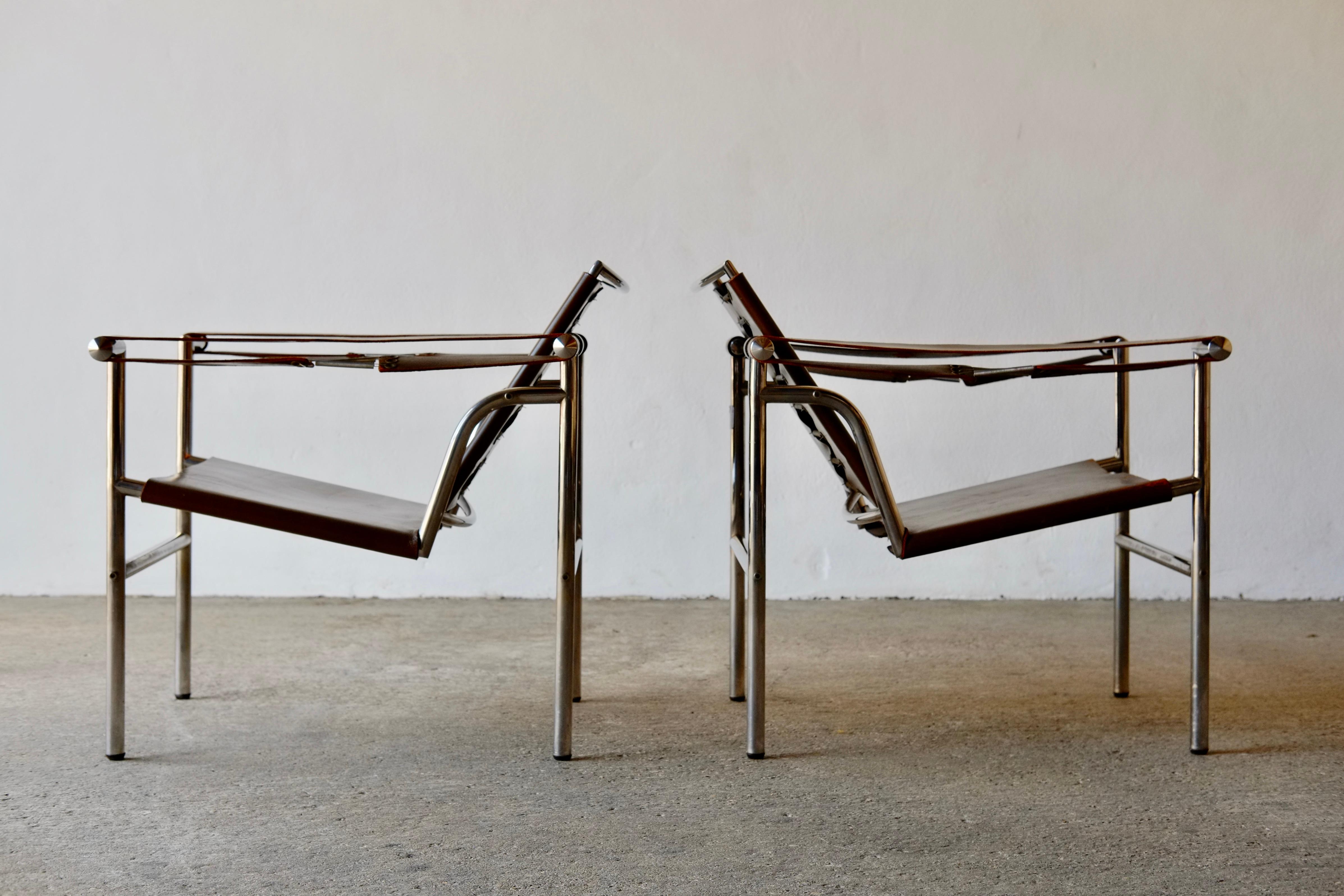 Basculant LC1 Chairs by Le Corbusier, B 301 Design 12