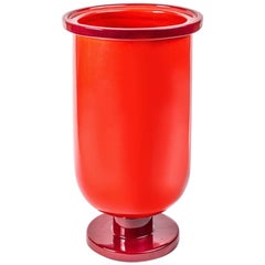 Base Bicolor Ceramic Vase by Aldo Cibic