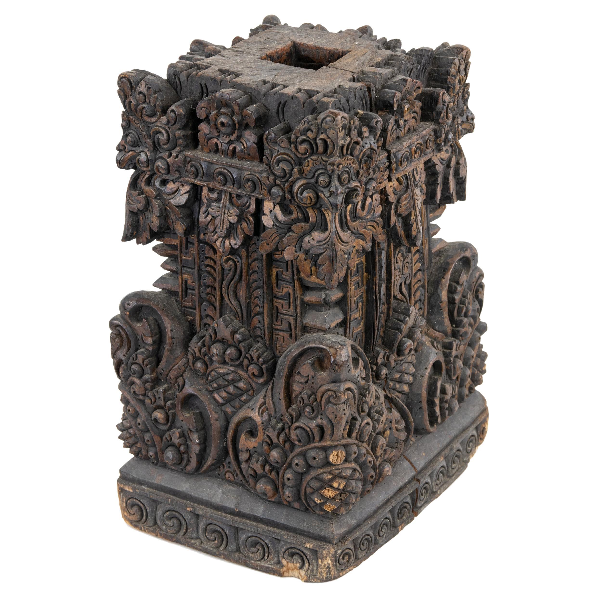 Base from Bali in Carved Wood