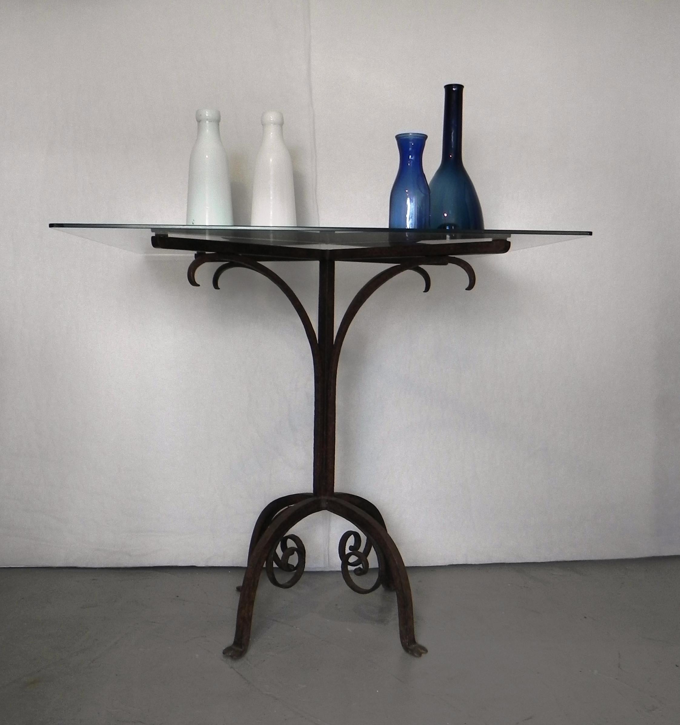 base para mesa de centro de hierro forjado, años 50 Mid-20th Century en venta