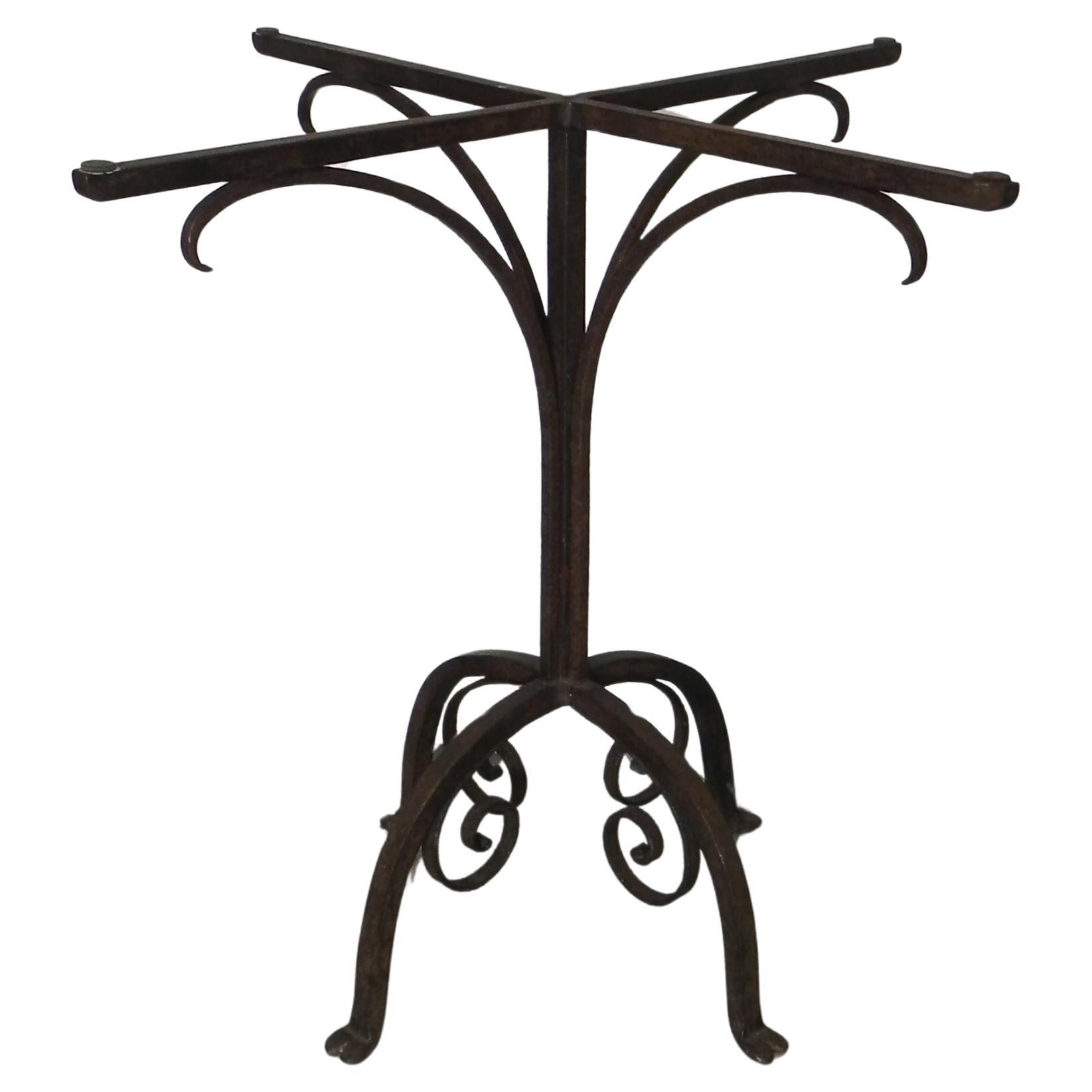 wrought iron coffee table base, 1950s