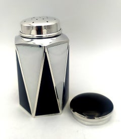 Base Talcum Powder Holder Black and White Art Deco 925 Salimbeni.