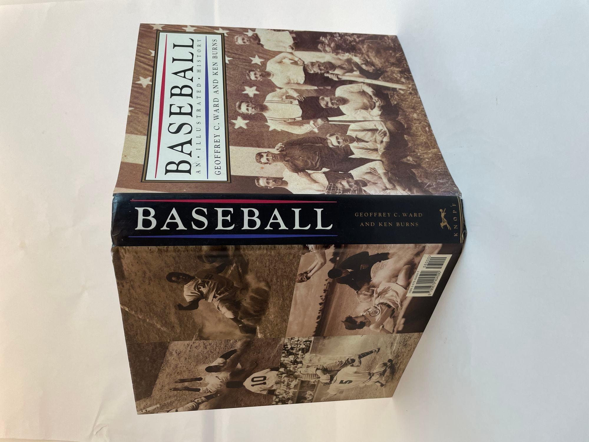 Baseball An Illustrated History Book by Geoffrey C. Ward Hardcover In Fair Condition For Sale In North Hollywood, CA
