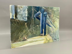 Basement Spider Webs Watercolor Painting by Jim Adair