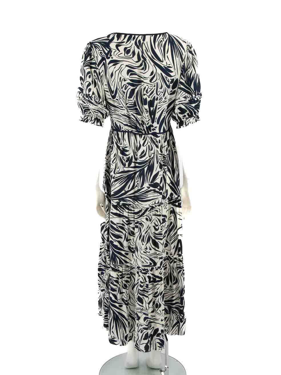 ba&sh Abstract Pattern Maxi Lady Dress Size L In Excellent Condition For Sale In London, GB