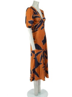 ba&sh Abstract Pattern Midi Dress Size M