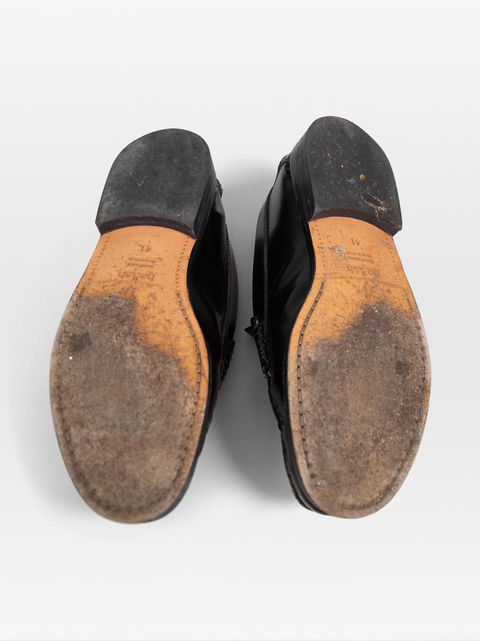 ba&sh Schwarze Loafers aus Leder mit runder Zehe aus Leder, Größe IT 41 Damen im Angebot