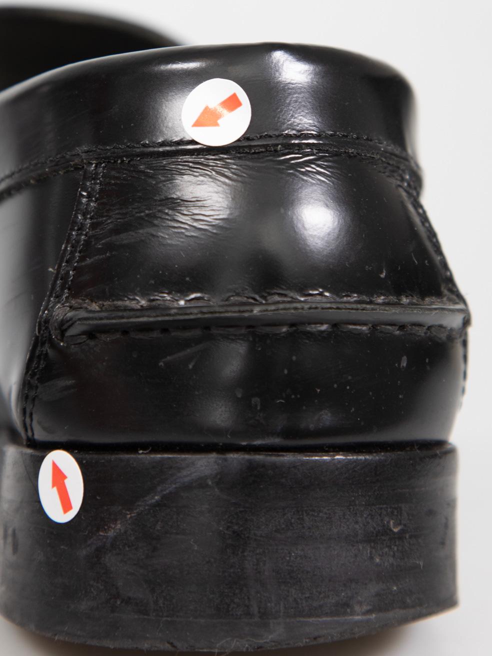 ba&sh Schwarze Loafers aus Leder mit runder Zehe aus Leder, Größe IT 41 im Angebot 3