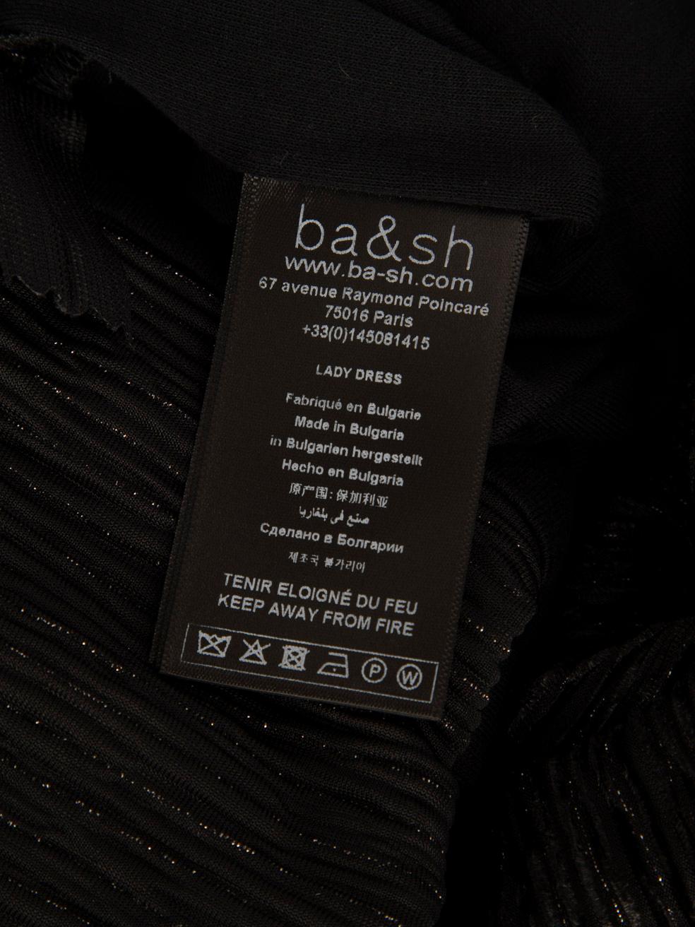 ba&sh Black Ruched Sparkly Dress Size XS For Sale 1