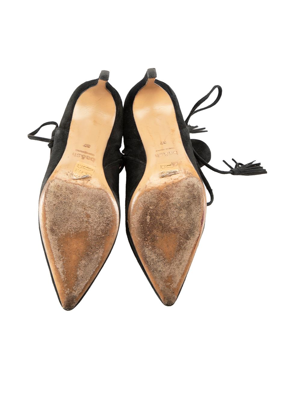 Women's ba&sh Black Suede Point Toe Ankle Boots Size IT 37 For Sale
