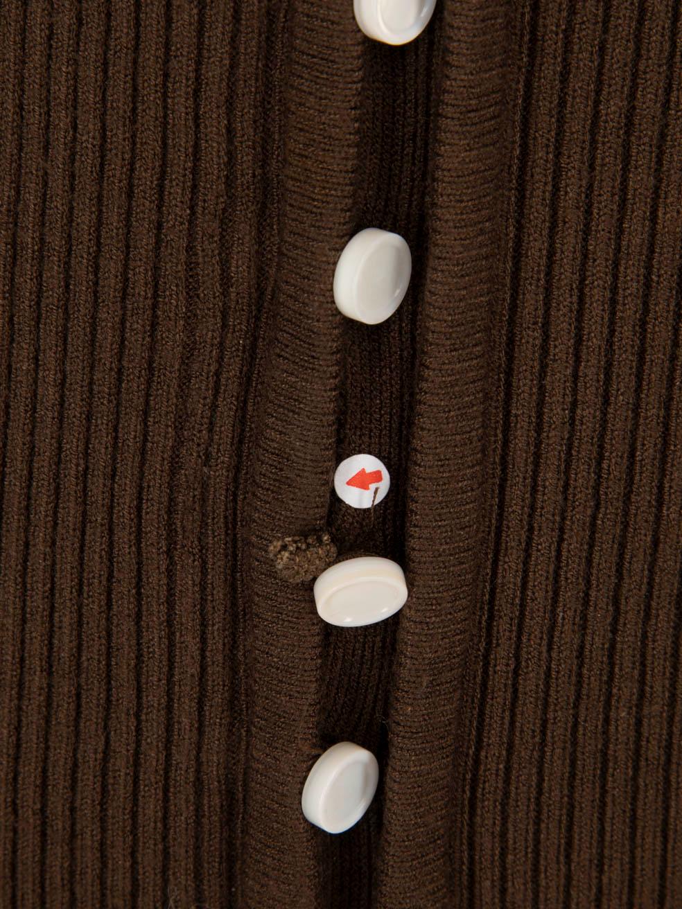 ba&sh Brown Button Down Bodycon Dress Size S In Good Condition For Sale In London, GB
