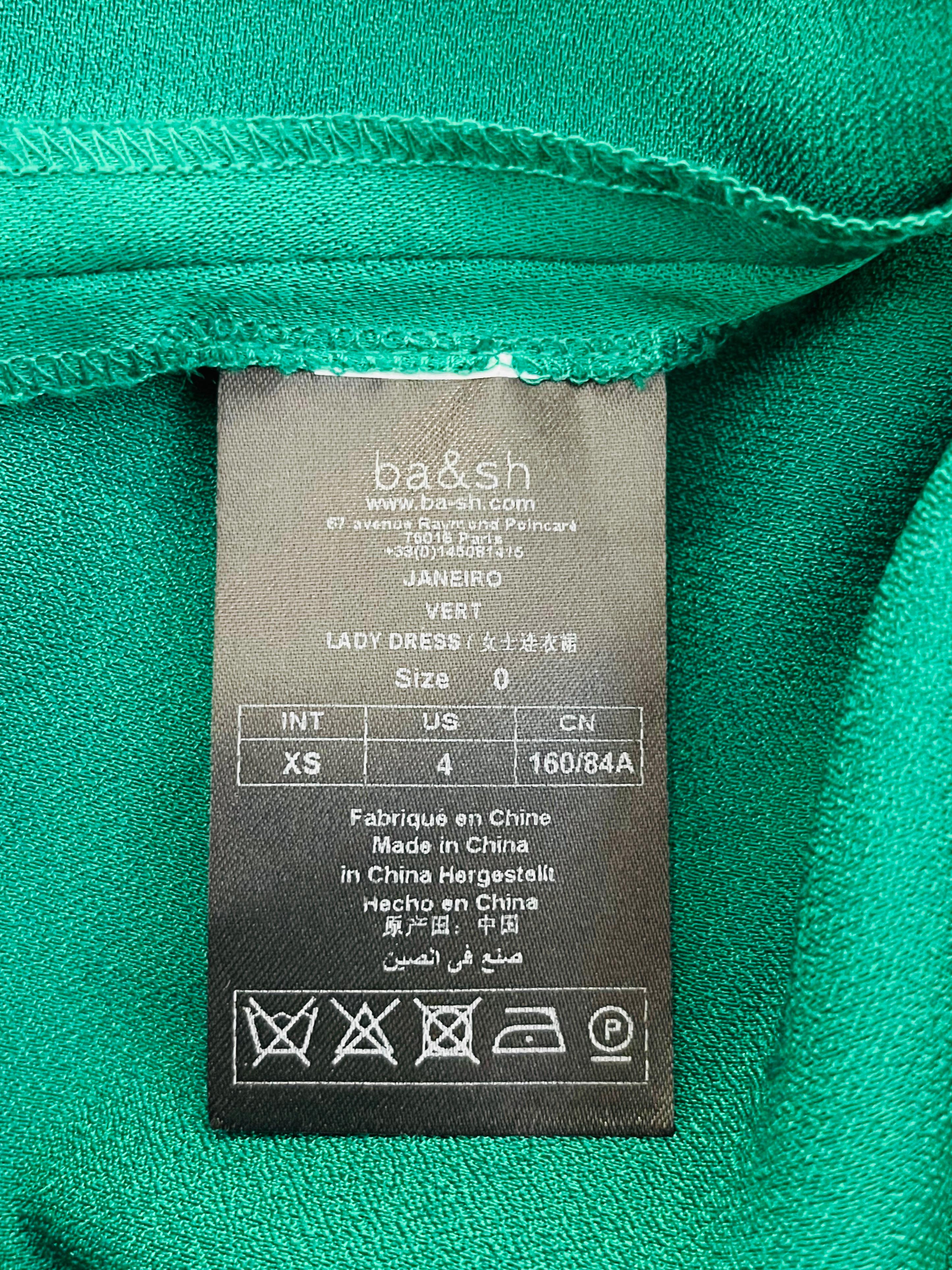 BA&SH Chain & Crystal Embellished Satin Wrap Dress For Sale 6