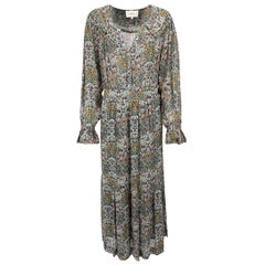 ba&sh Floral Long Sleeve Maxi Dress Size L