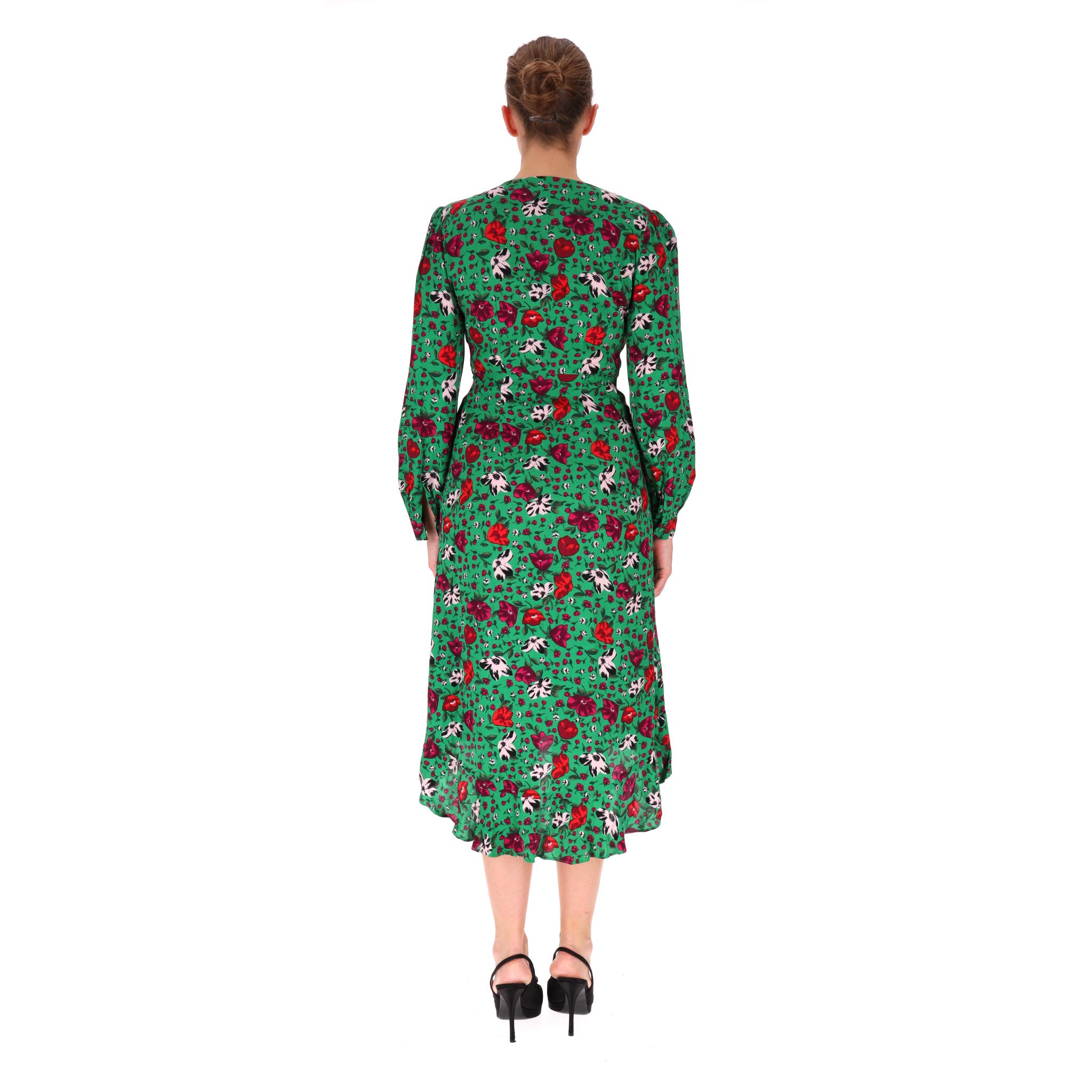 BA-as - Robe midi à fleurs Excellent état - En vente à London, GB