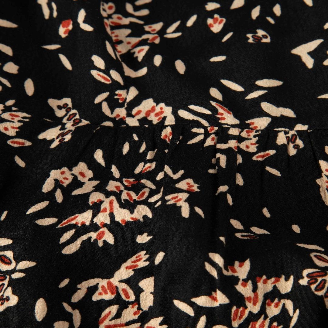 Ba&sh Kleid mit mittleren Ärmeln und Blumenmuster Größe M (Schwarz) im Angebot