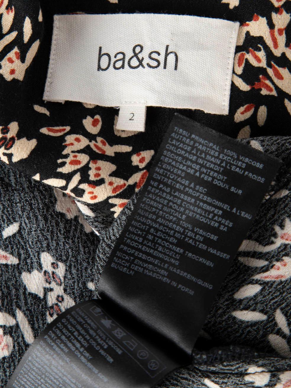 Ba&sh Kleid mit mittleren Ärmeln und Blumenmuster Größe M im Zustand „Gut“ im Angebot in London, GB