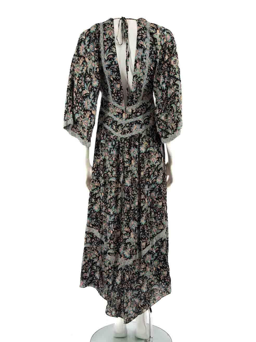 ba&sh Floral Patterned Midi Dress Size S In New Condition For Sale In London, GB