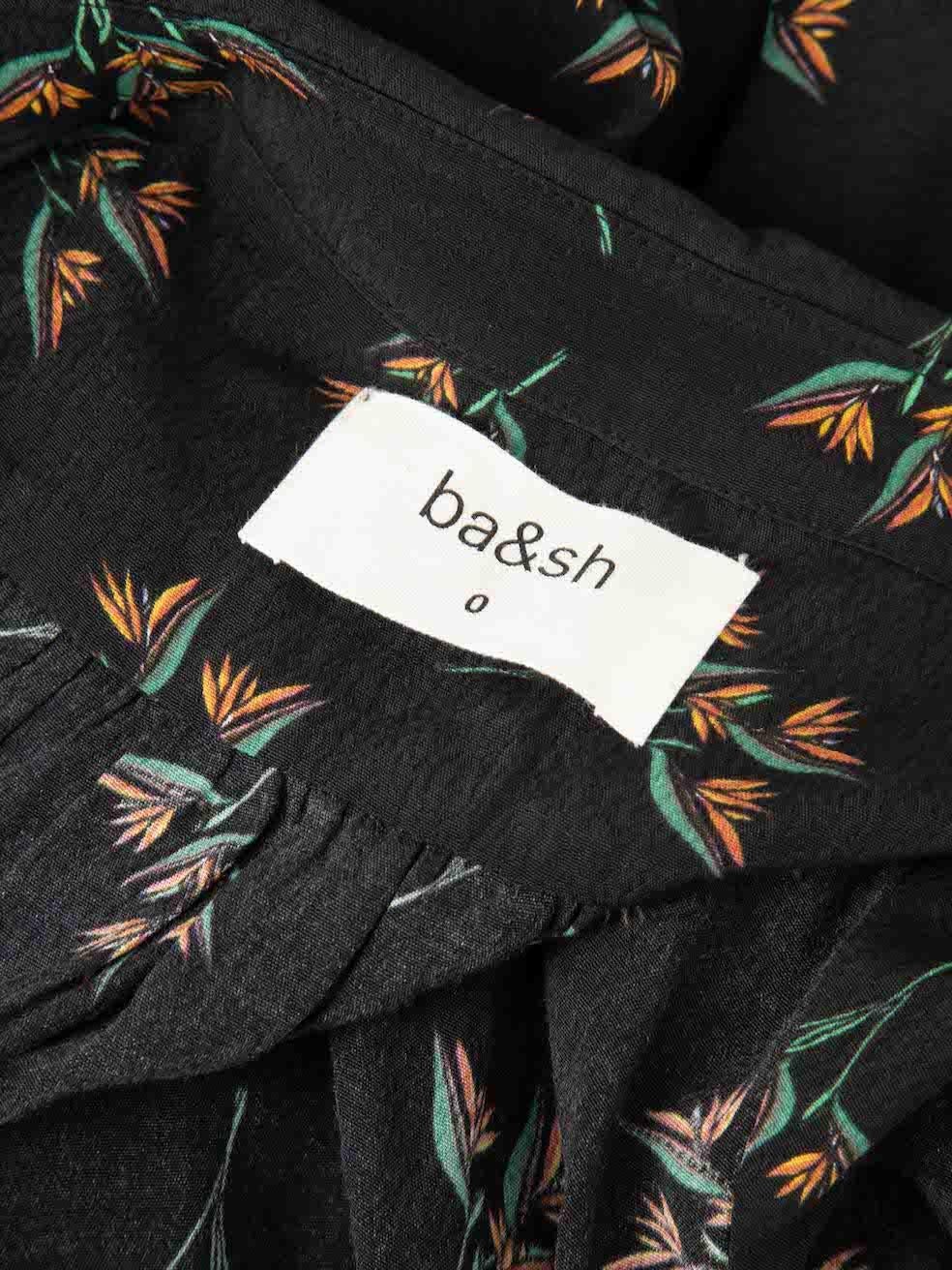 ba&sh Floral Print Midi Button Up Dress Size XS In Excellent Condition In London, GB