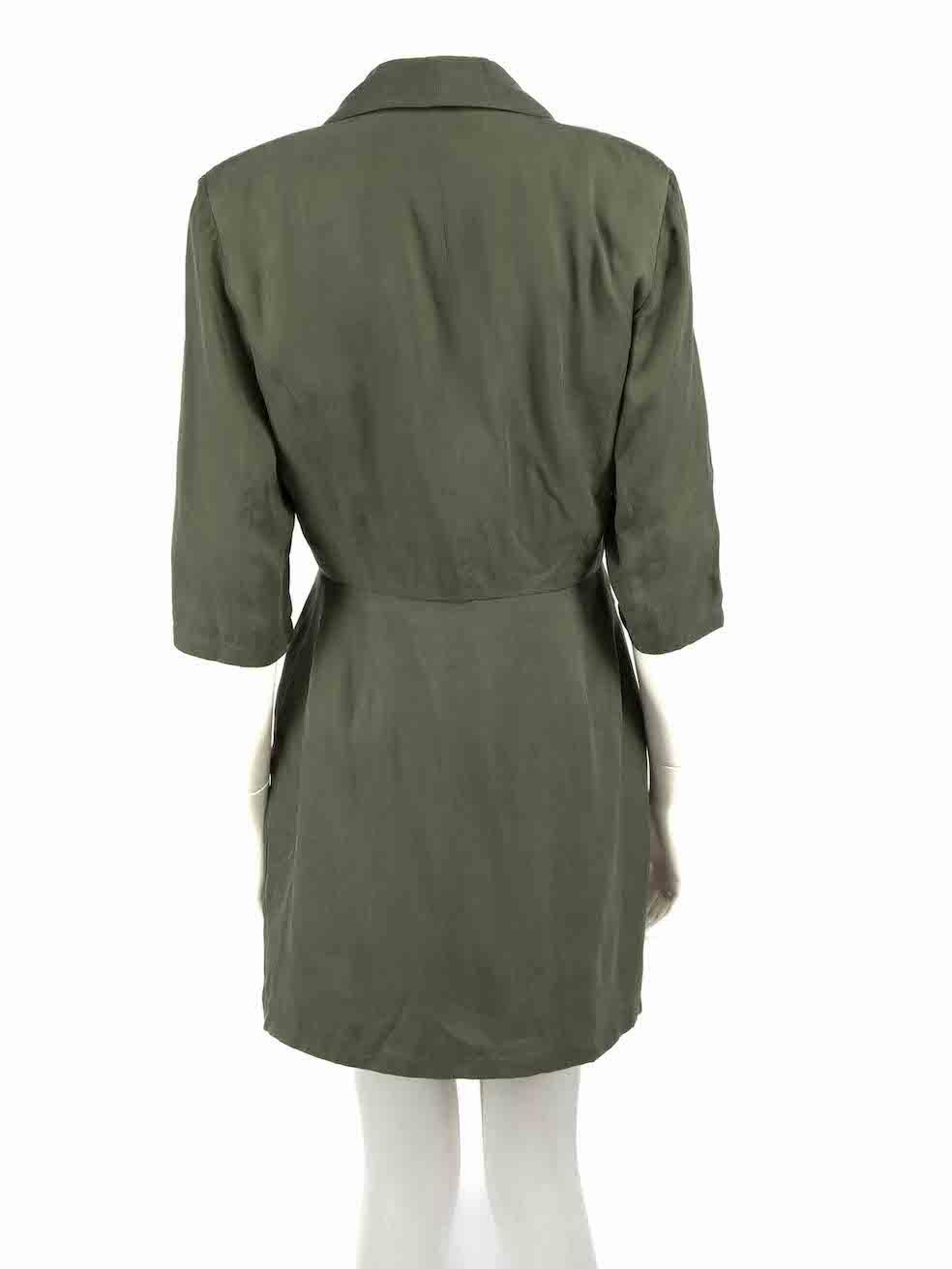ba&sh Khaki Double Breasted Arya Mini Dress Size M In New Condition For Sale In London, GB