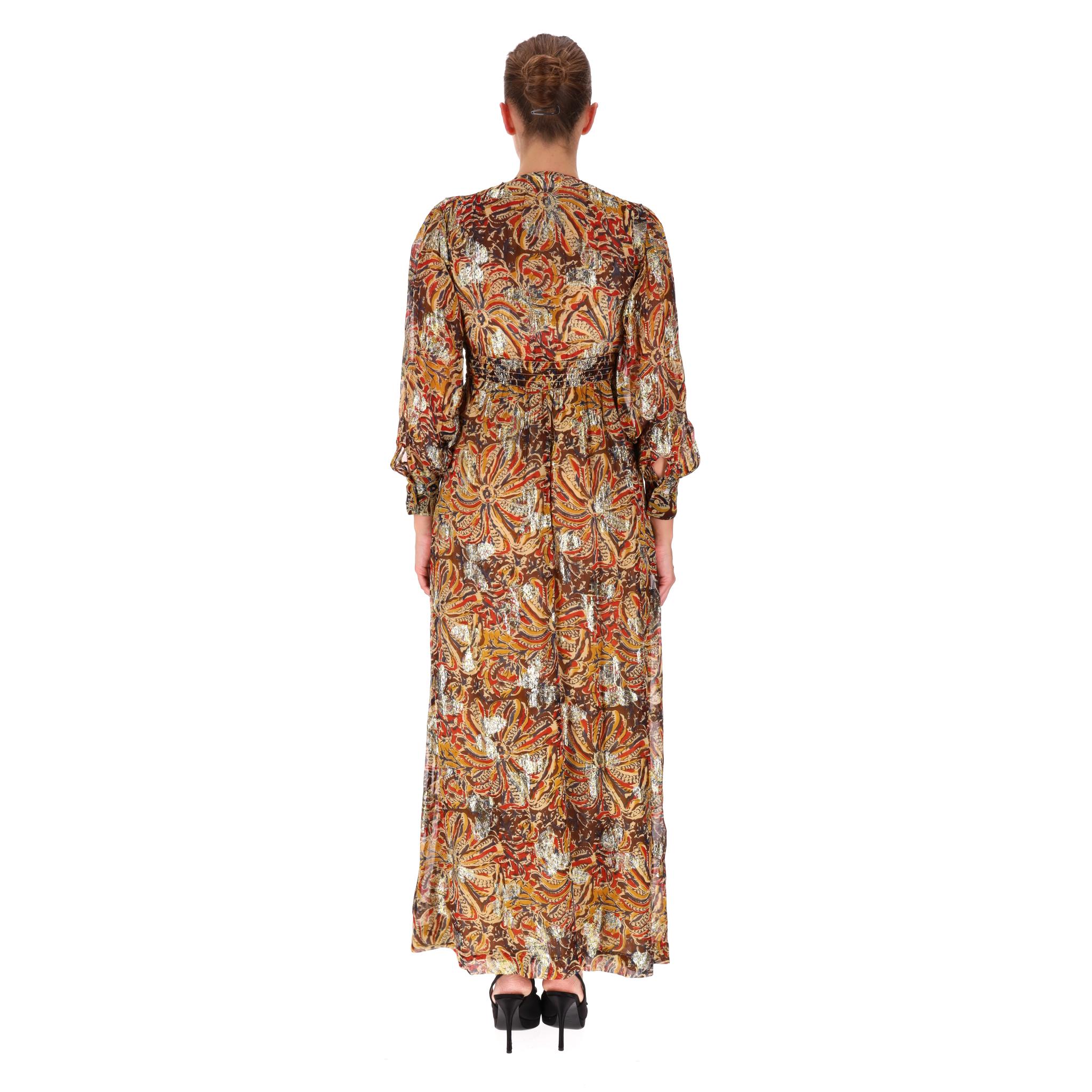 BA-AS Maxi Abito in Crepe Georgette Metallico In condizioni ottime in vendita a London, GB