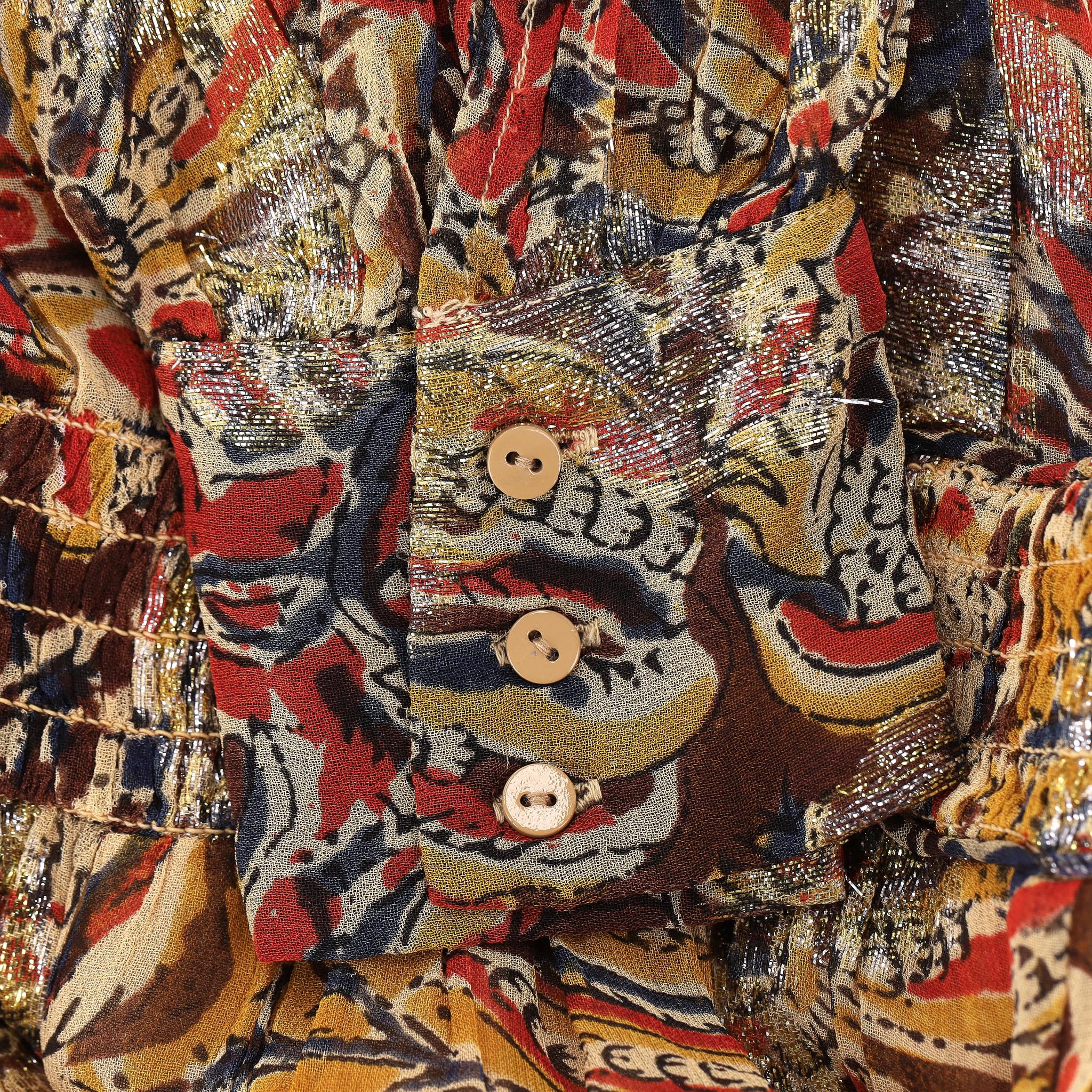 Donna BA-AS Maxi Abito in Crepe Georgette Metallico in vendita