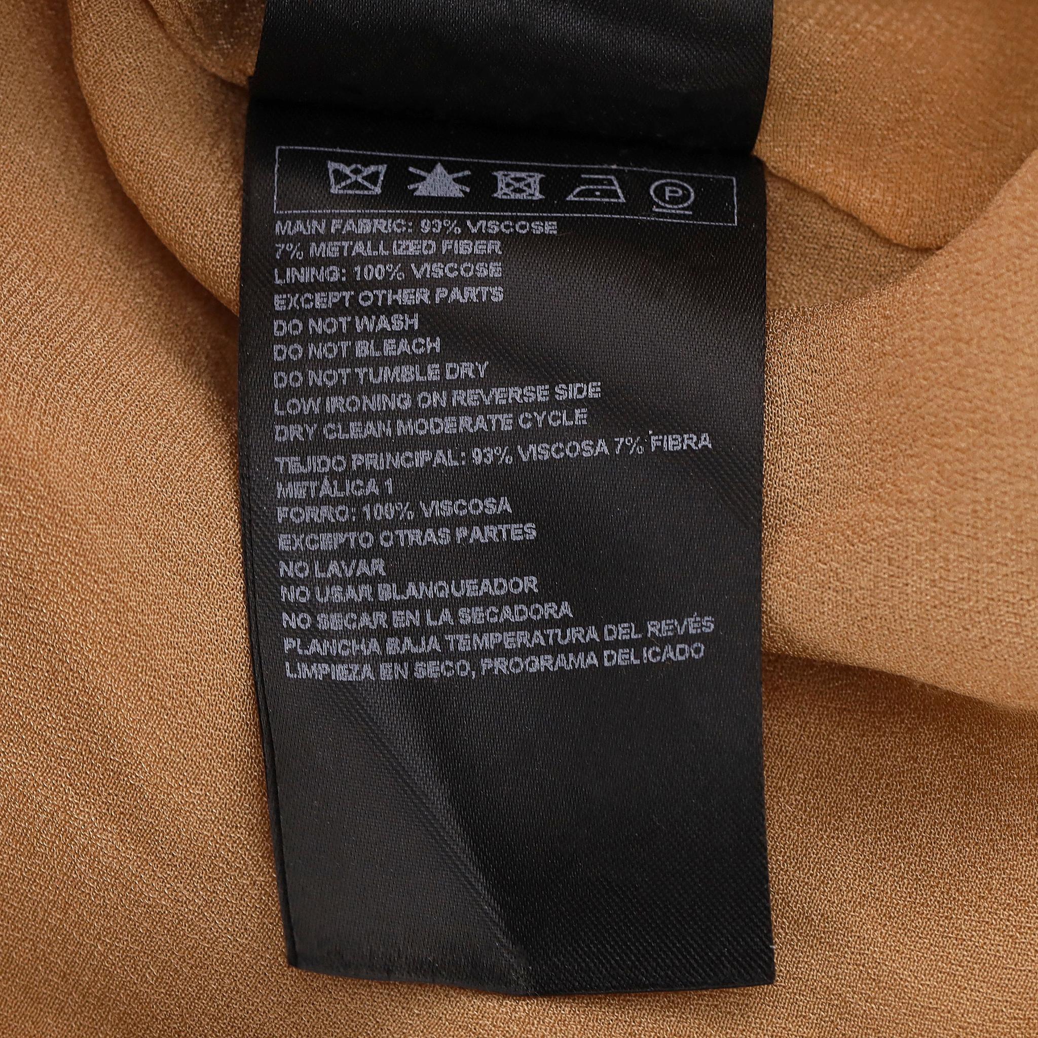 BA-AS Maxi Abito in Crepe Georgette Metallico in vendita 3