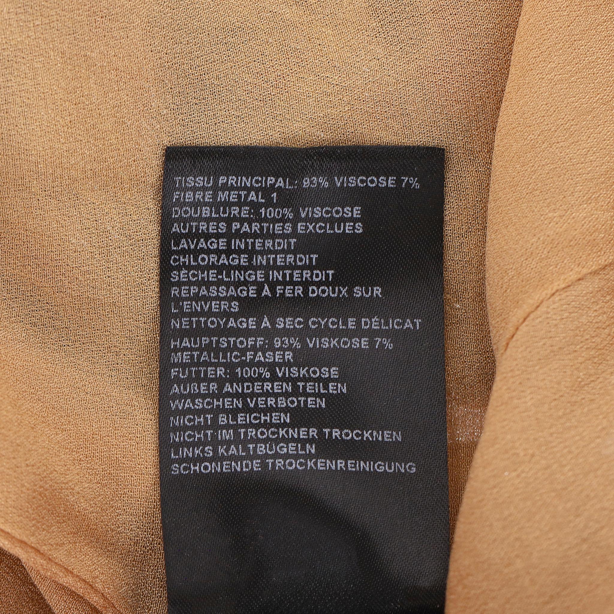 BA-AS Maxi Abito in Crepe Georgette Metallico in vendita 4