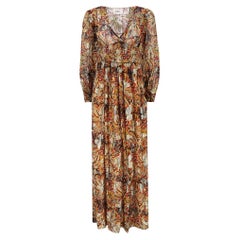 BA-AS Robe longue en crêpe Georgette métallisé