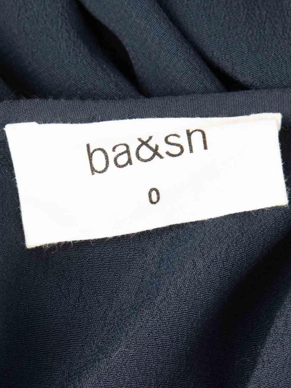 Women's ba&sh Navy Embroidery Detail Mini Dress Size XS For Sale