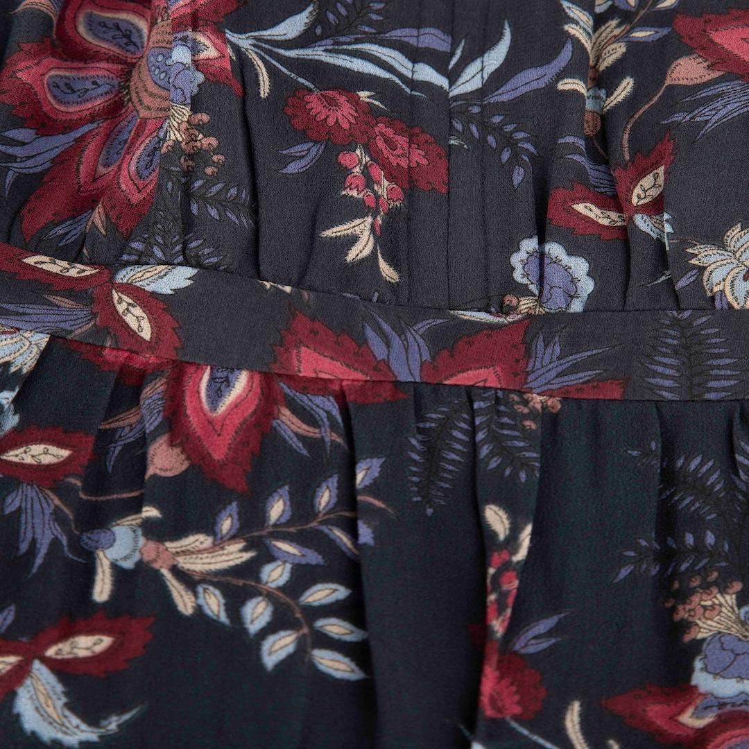 ba&sh Vestido Billie azul marino estampado floral largo hasta la rodilla Talla M Negro en venta