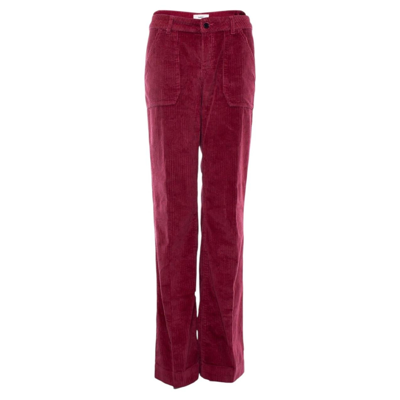 Bash, rosa Rippenhose aus Samt