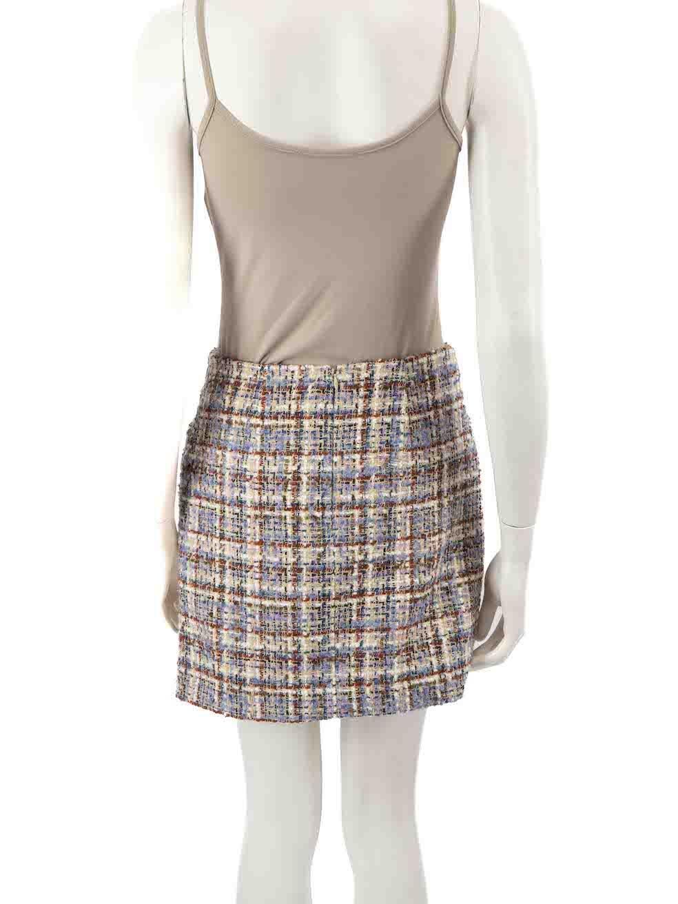 ba&sh Tartan A-Line Mini Skirt Size XS In Good Condition For Sale In London, GB