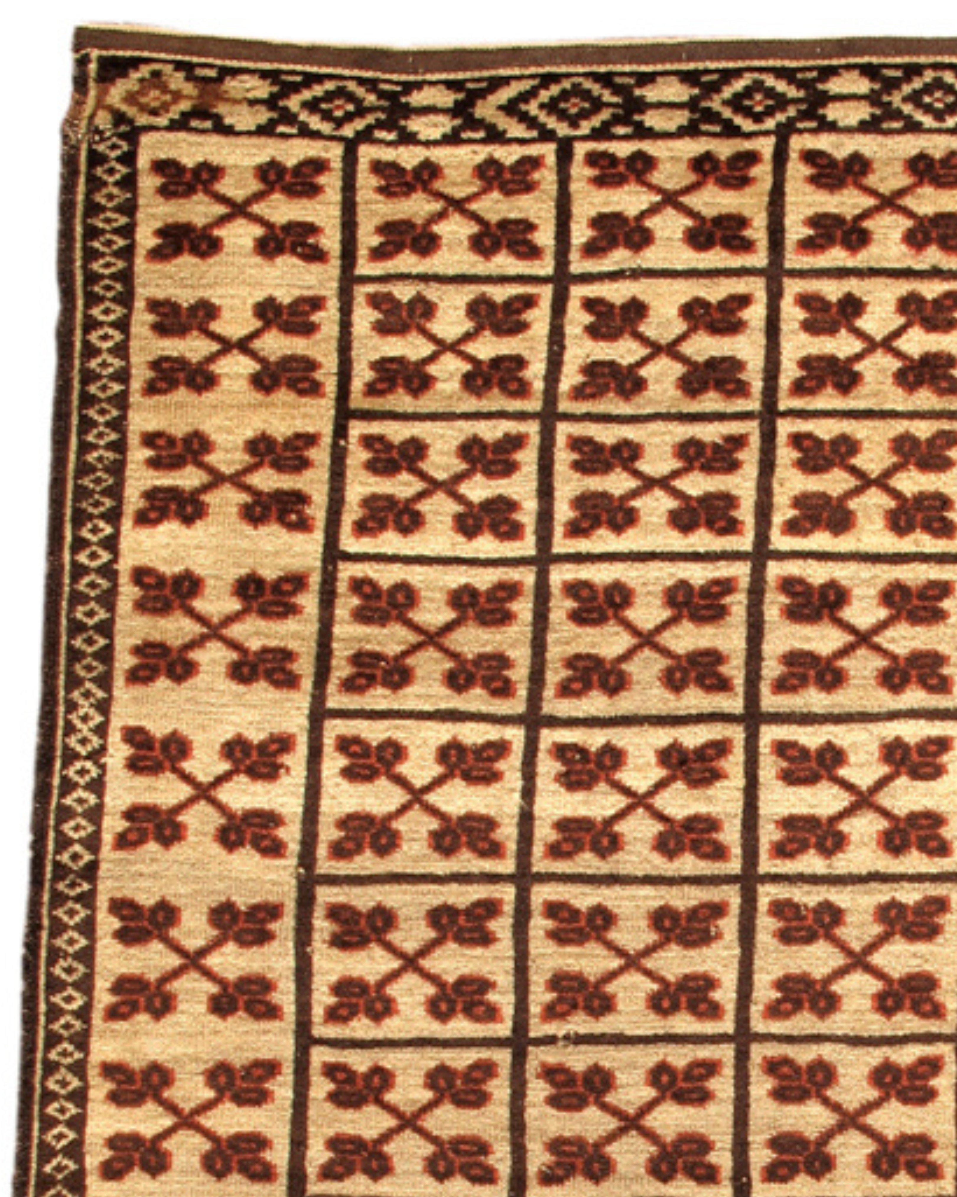Central Asian Antique Bashir Rug, Late 19th Century For Sale