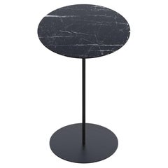 Basic Black Metal & Alexander Black Marble Side Table (Small)