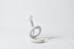 Basic Knot 5 Sand Sculptural and Nylon Table Lamp by Hot Wire Extensions