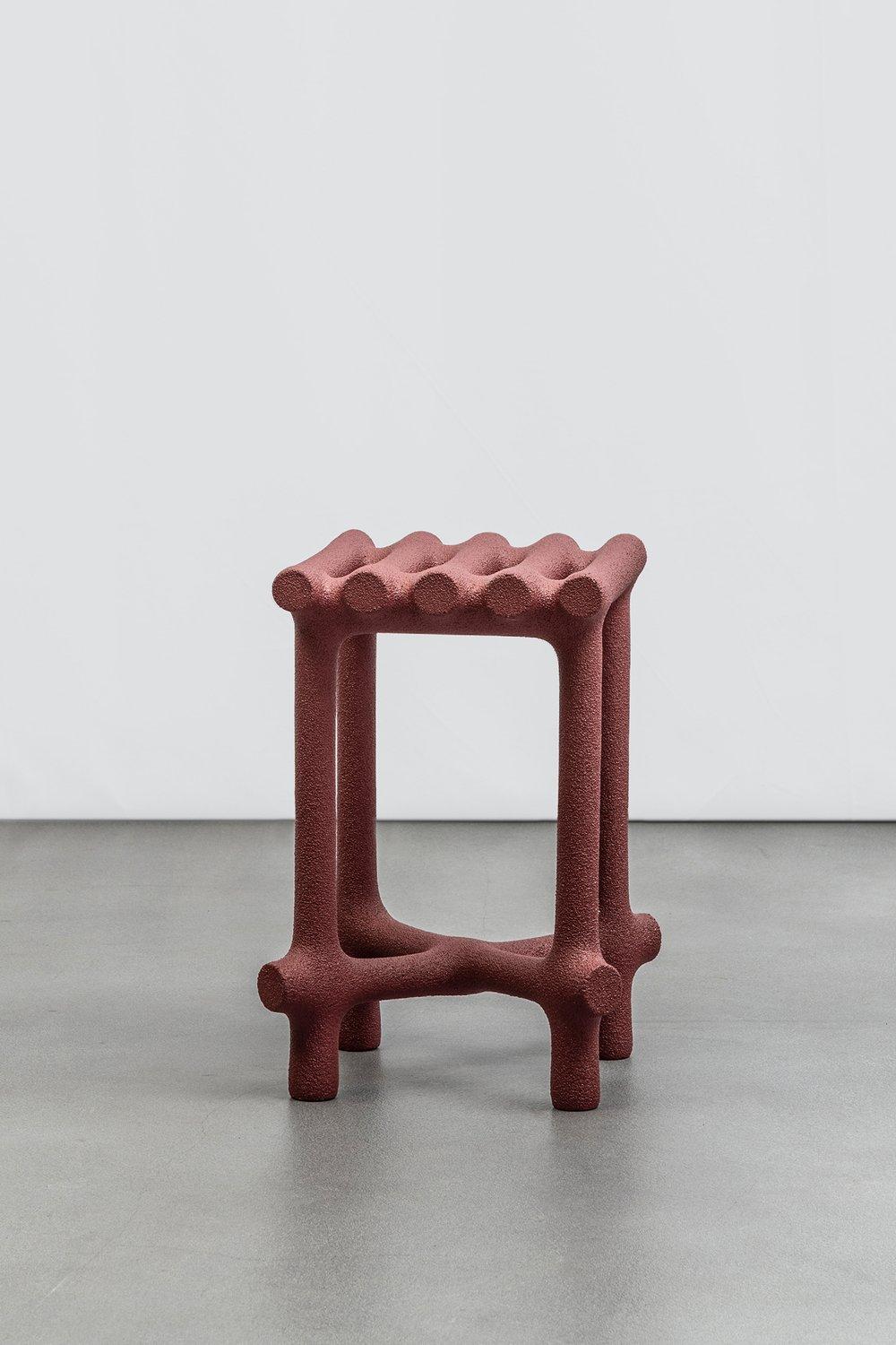 Sgabello scultoreo di base in sabbia e nylon di Hot Wire Extensions in vendita 5
