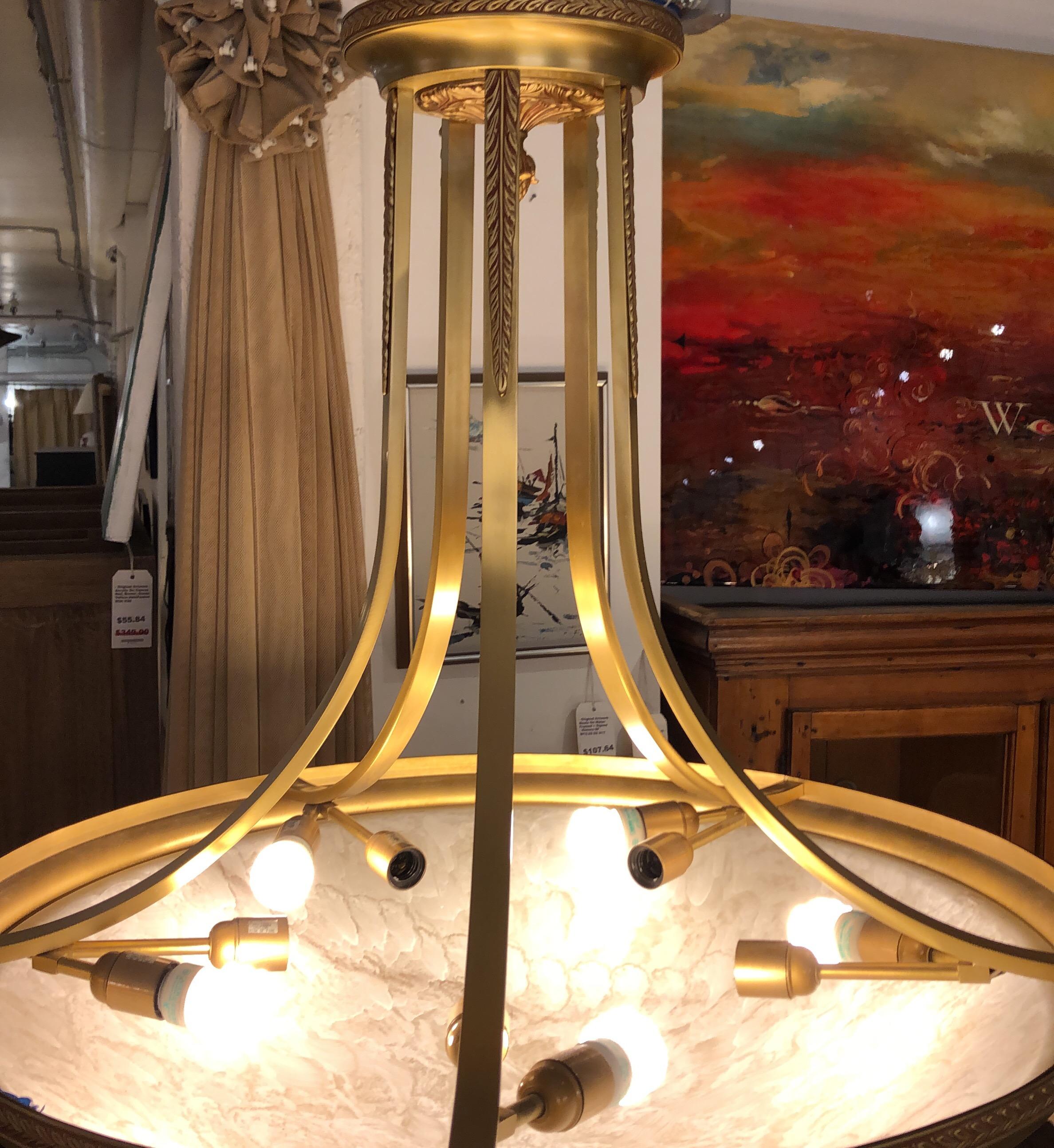 Basic Source Cast Br Gl Alabaster Style Chandelier Basic Source Cast Br Gl Alabaster Style Chandelier