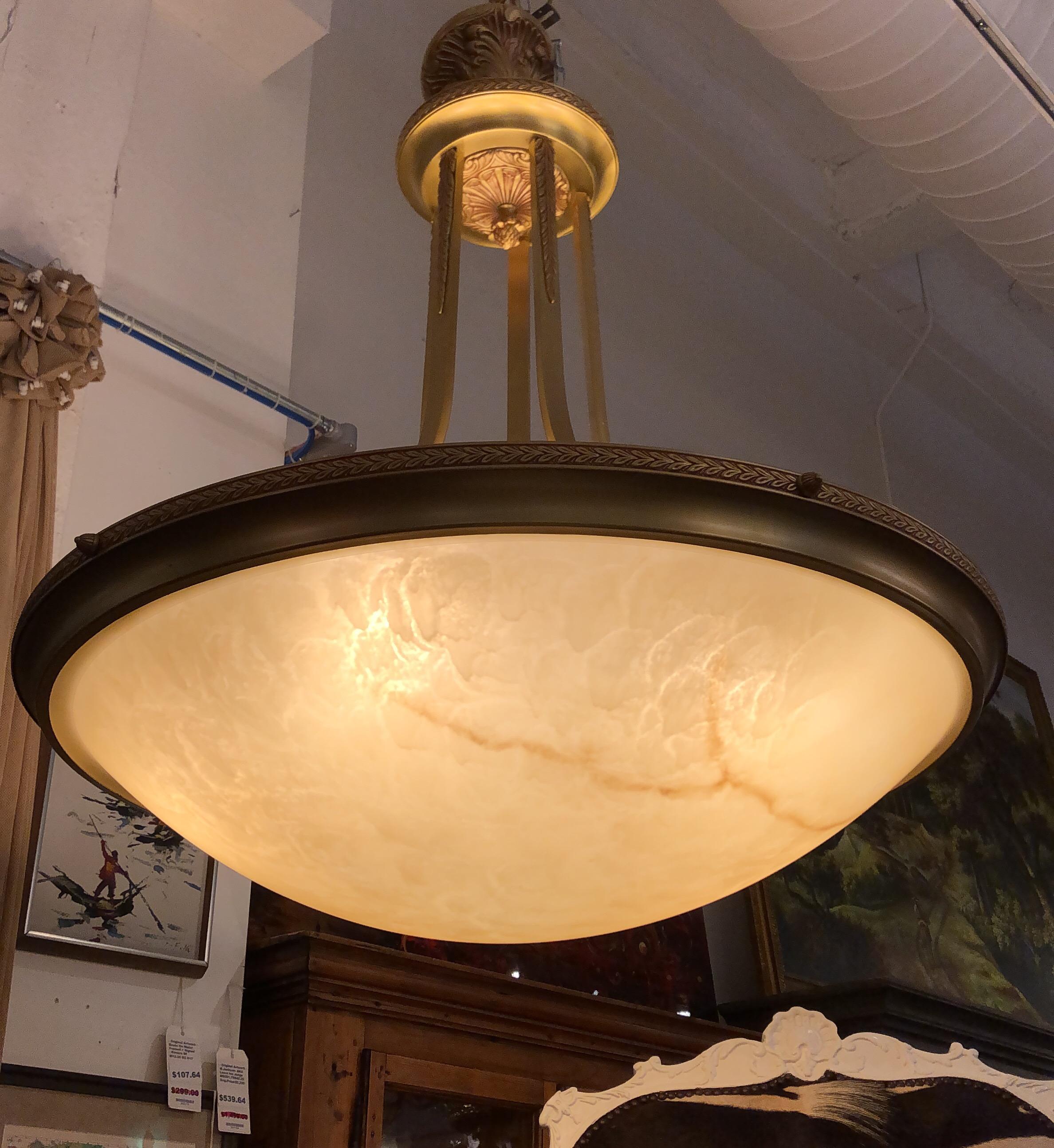 Basic Source Cast Br Gl Alabaster Style Chandelier Basic Source Cast Br Gl Alabaster Style Chandelier