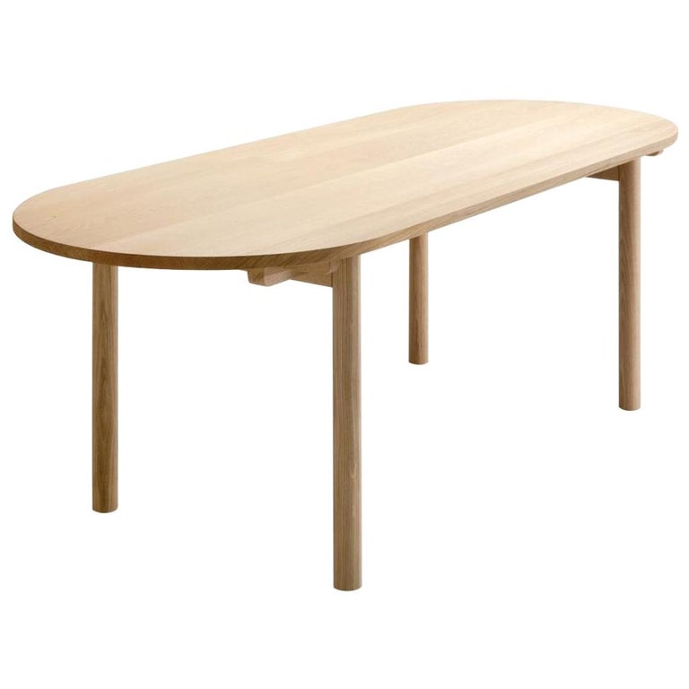 Set Basic Table Oval for Eight Persons, Akademia Chairs, Oak, by Jenni  Roininen For Sale at 1stDibs