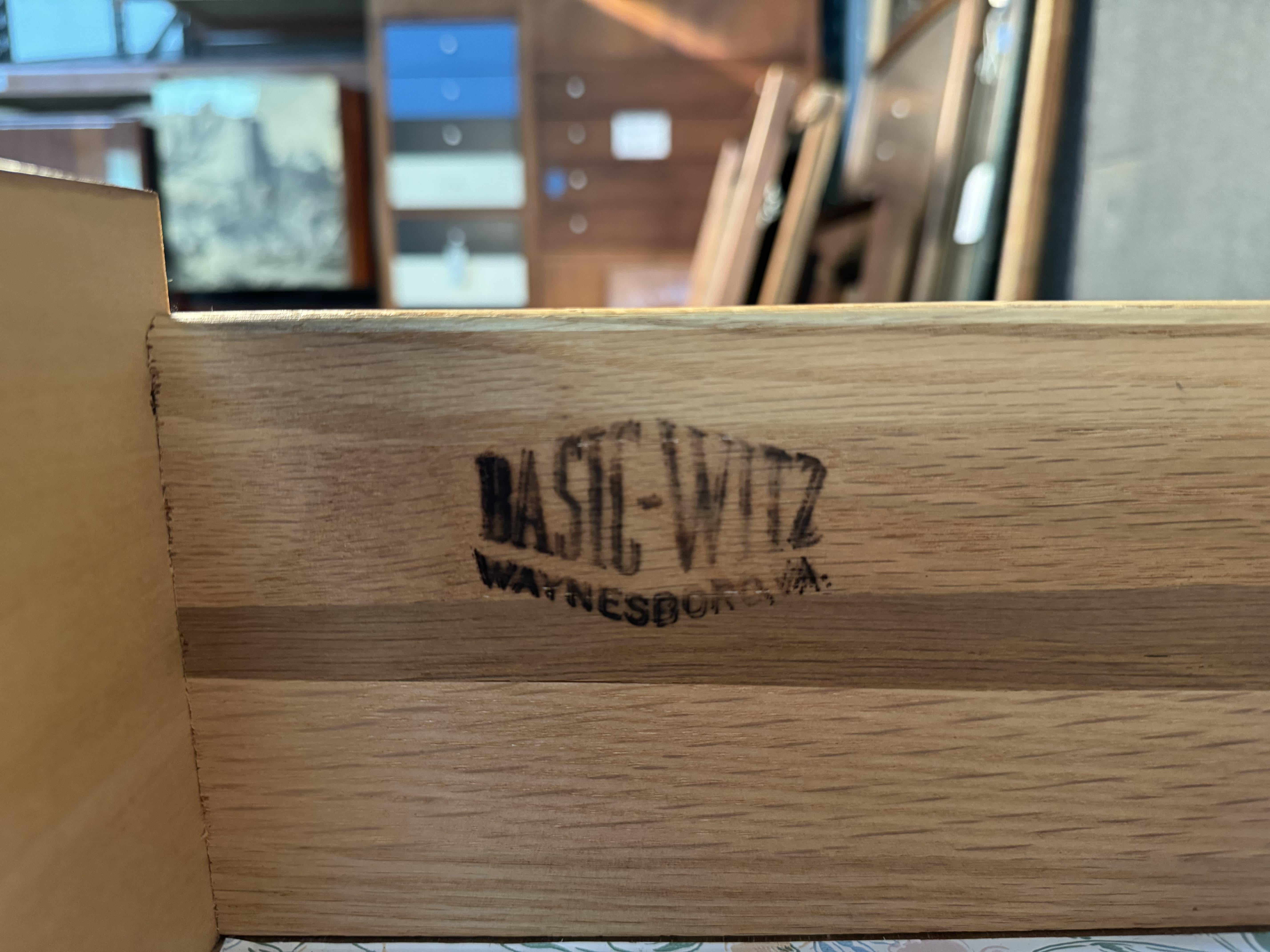 Basic Witz Mid Century Walnut Highboy Dresser For Sale 1