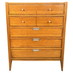 Retro Basic Witz Mid Century Walnut Highboy Dresser