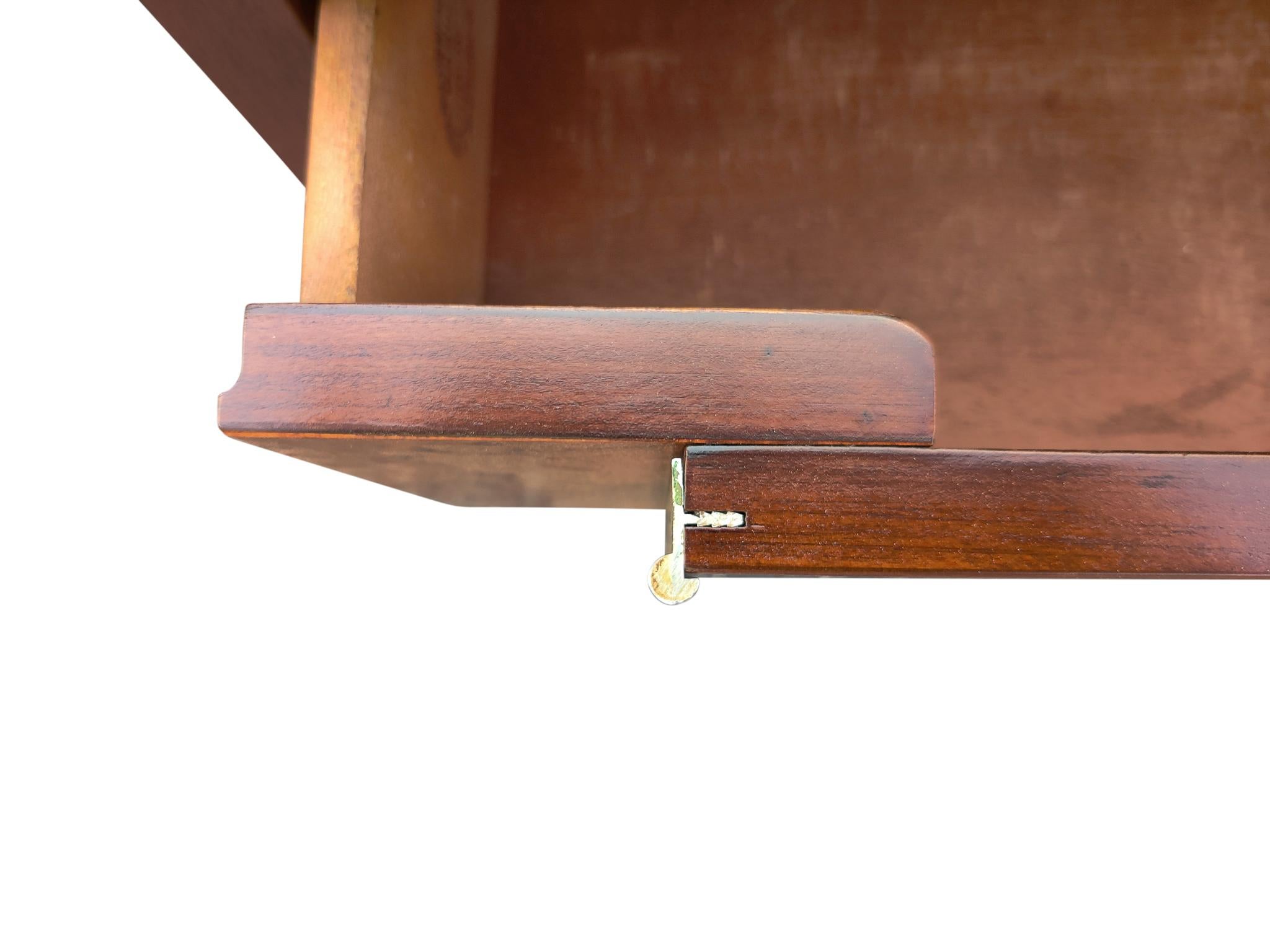 American Basic Witz Pair Mid-Century Walnut Olive-Burl Restored Nightstands or End Tables