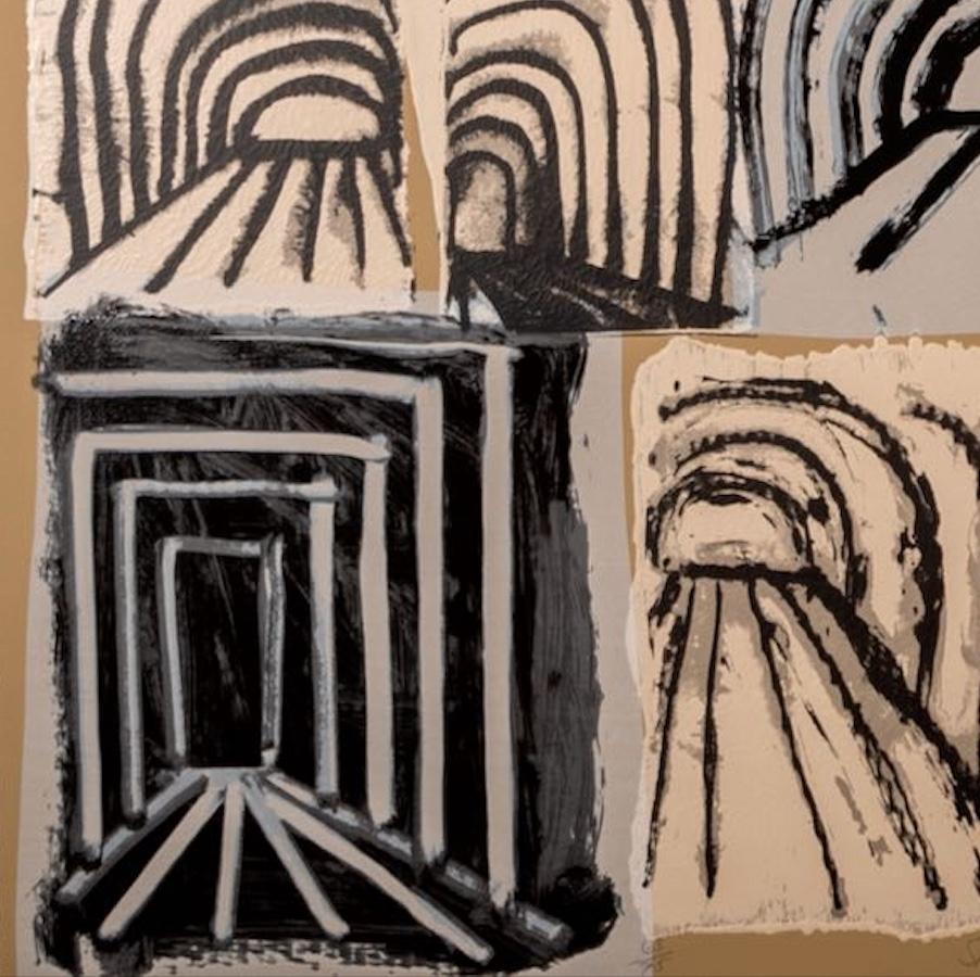 Spoilt for Choice, 1998 - Large Monochrome Abstract Screen Print, 20th Century For Sale 1