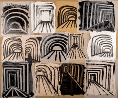 Spoilt for Choice, 1998 - Large Monochrome Abstract Screen Print, 20th Century