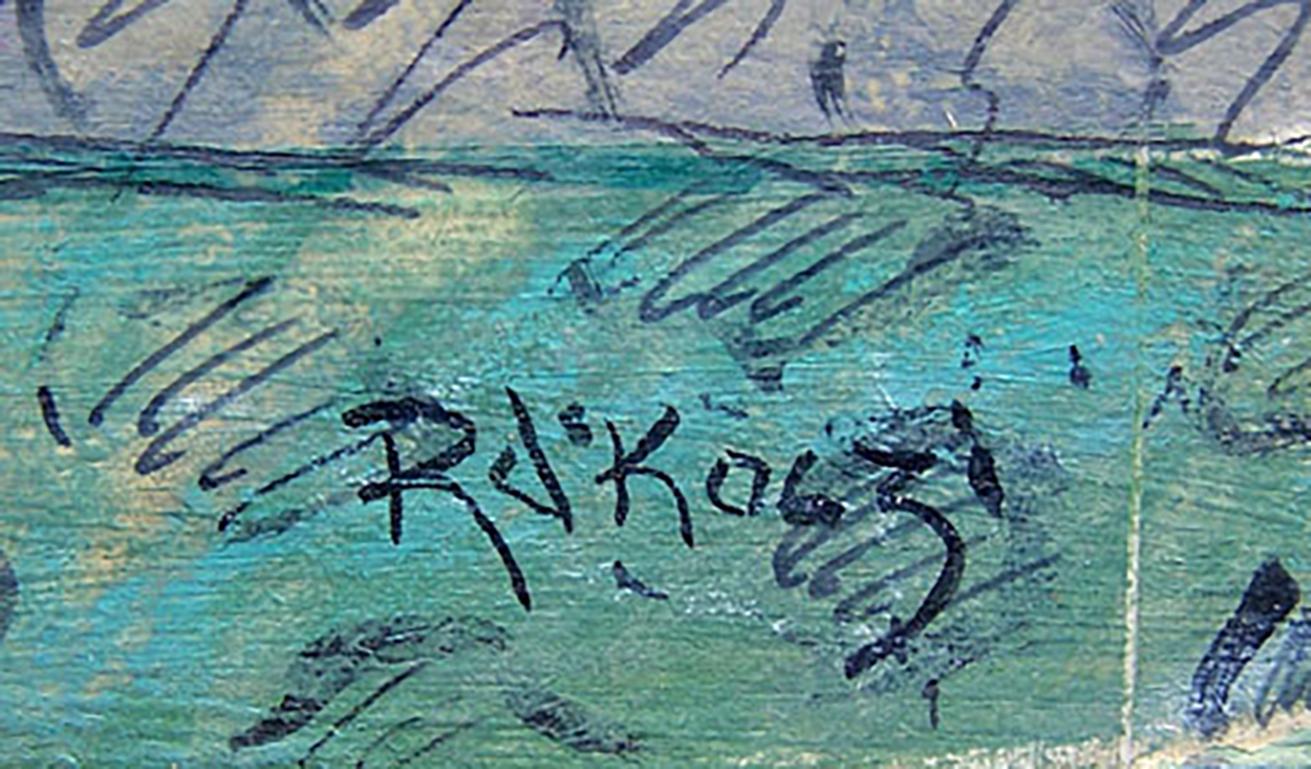 Cette œuvre originale est signée à la main à l'encre par l'artiste dans le coin inférieur droit 