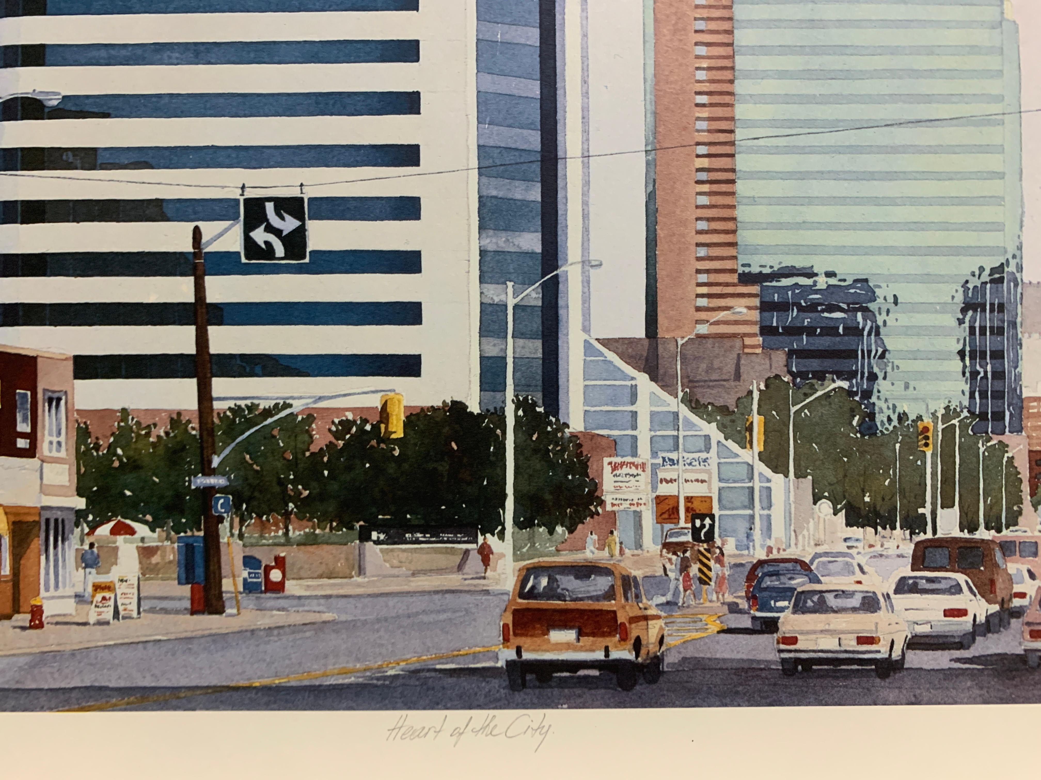The Heart of the City (Braun), Landscape Print, von Basil Liaskas