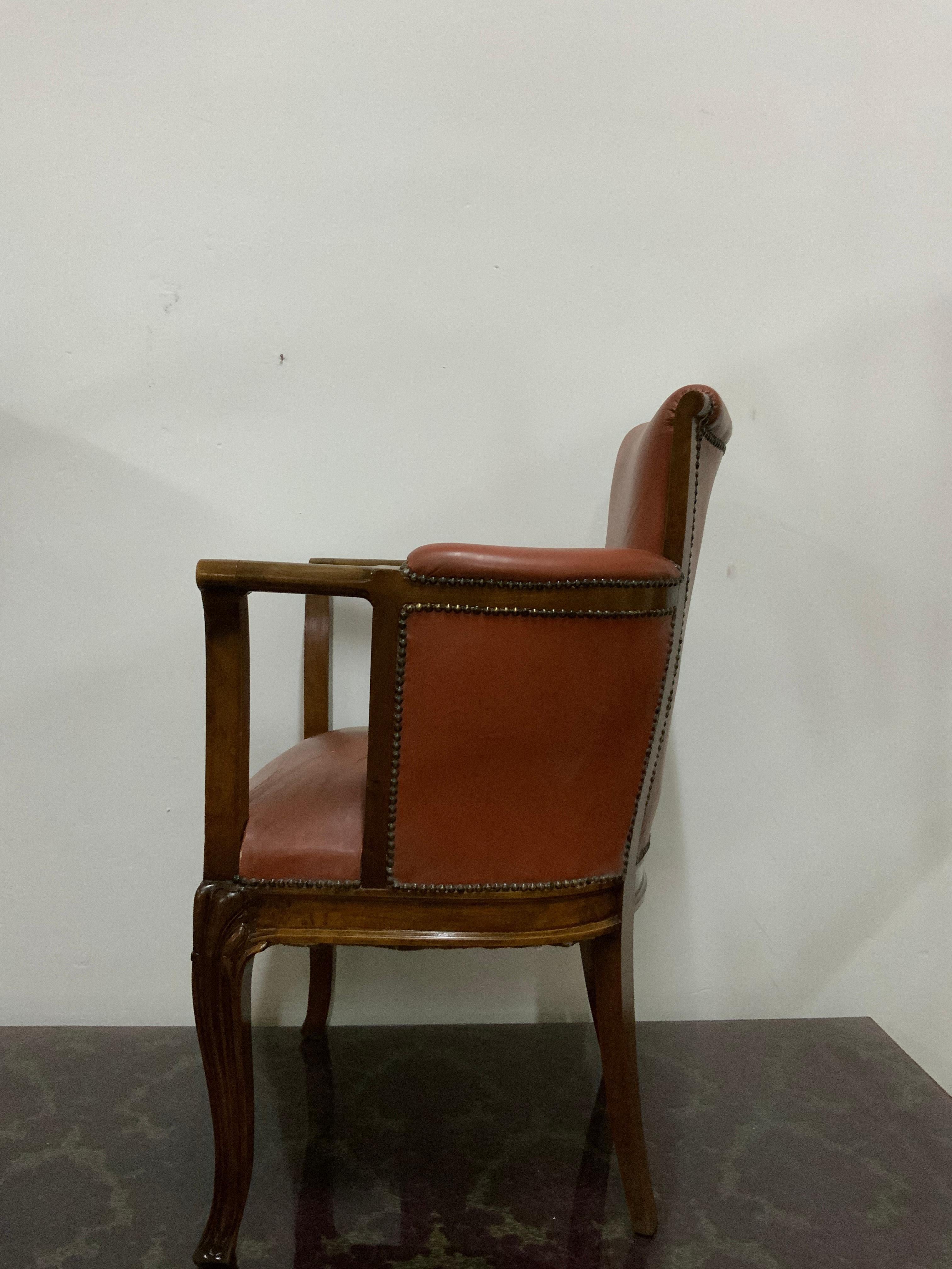 Basile Desk Armchair 'Attributed' In Good Condition For Sale In Catania, IT
